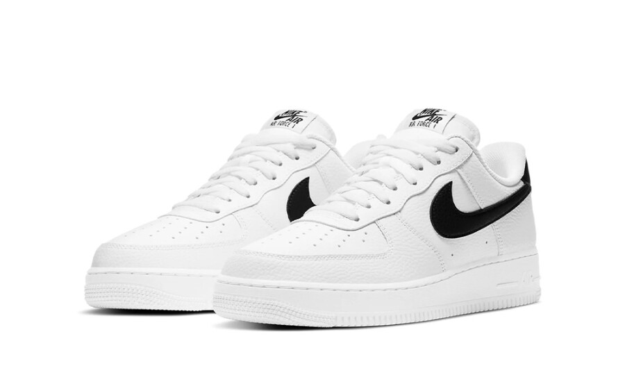 Nike Air Force 1 Low '07 "White Black Pebbled Leather" 3