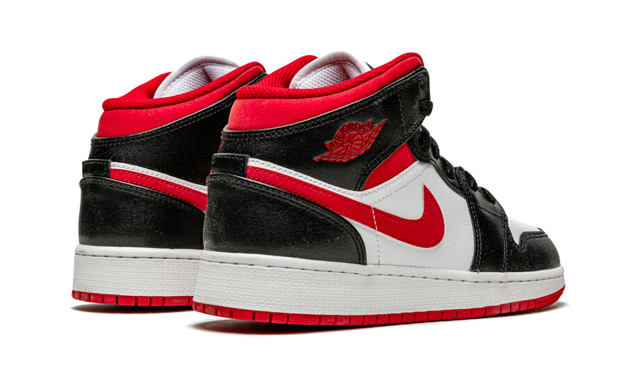 Jordan 1 Mid "Gym Red Black White" (GS) 3