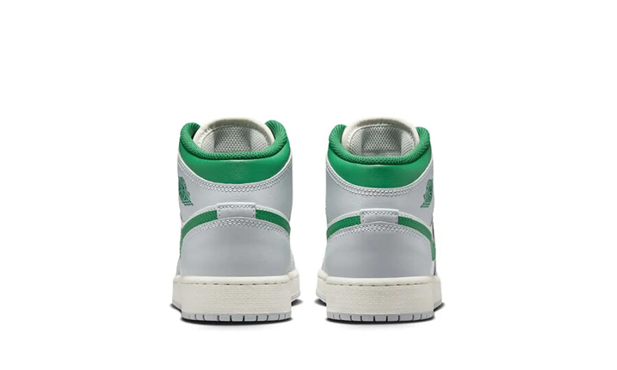 Jordan 1 Mid "White Pure Platinum Pine Green" (GS) 3