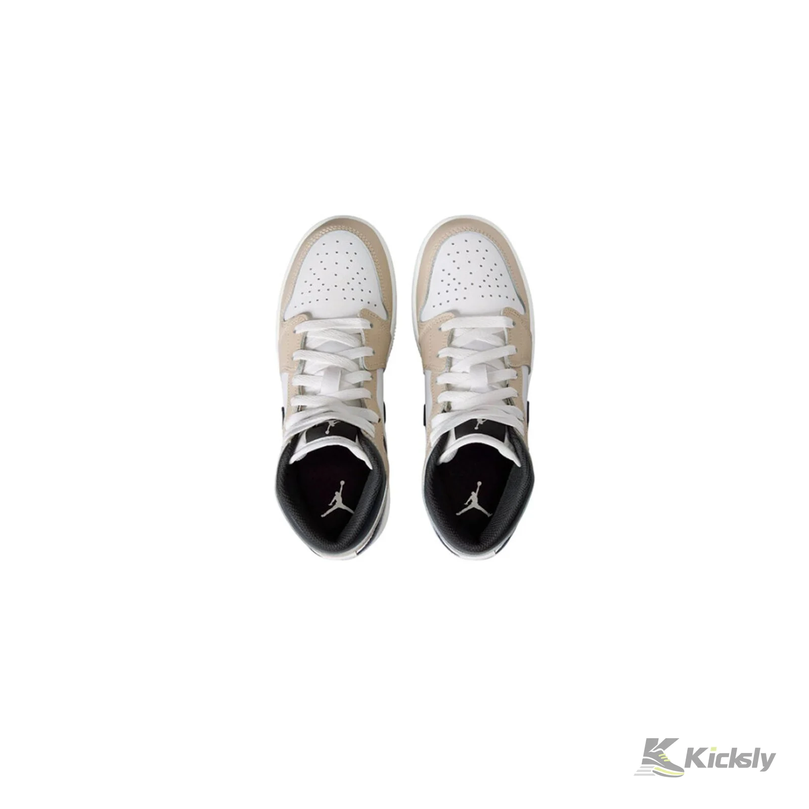 Jordan 1 Mid "White Off Noir Rattan" (GS) 3