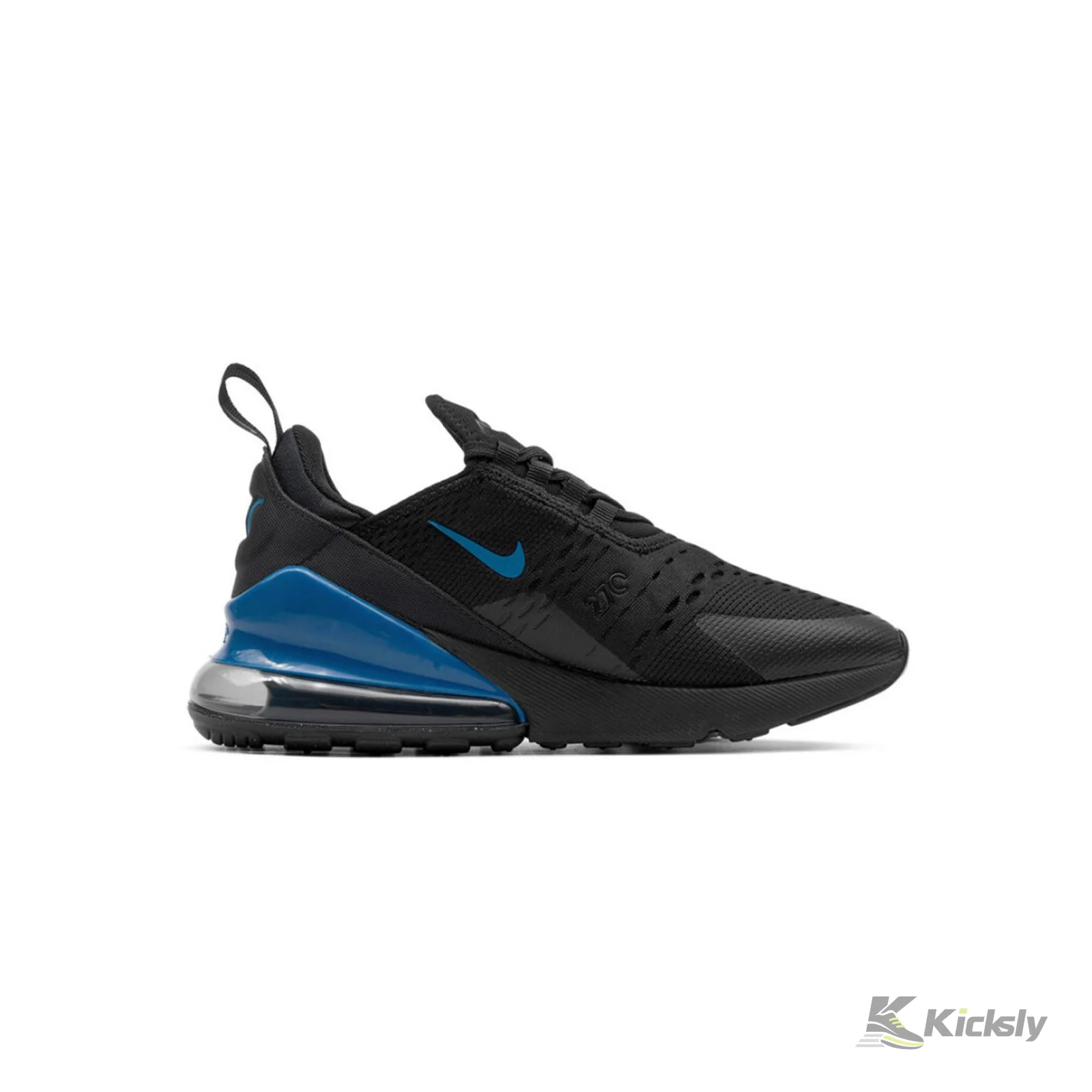 Nike Air Max 270 Multi-Swoosh Black Dark Marina Blue (GS) 3