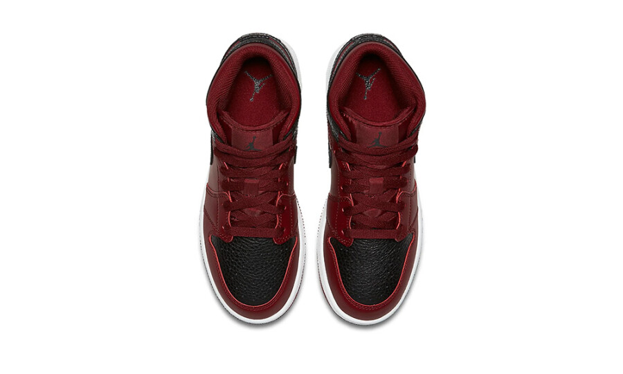 Jordan 1 Mid Team Red Black White (GS) 4