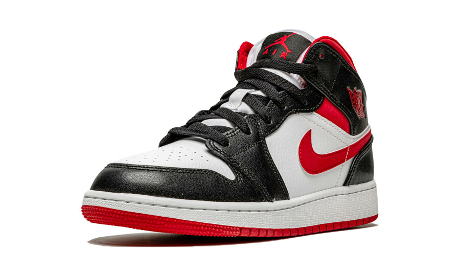 Jordan 1 Mid "Gym Red Black White" (GS) 4