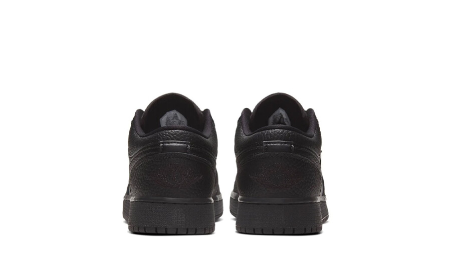Jordan 1 Low Tumbled Leather Black (GS) 5