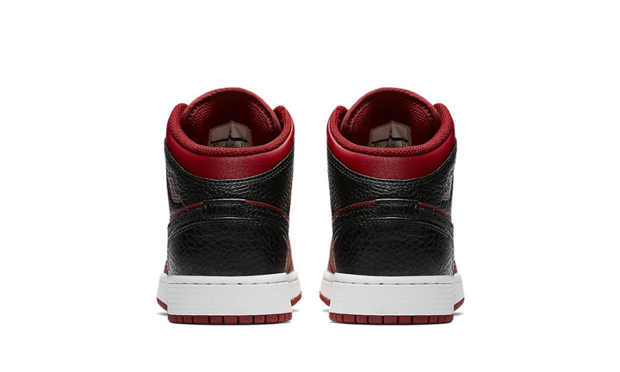 Jordan 1 Mid Team Red Black White (GS) 5